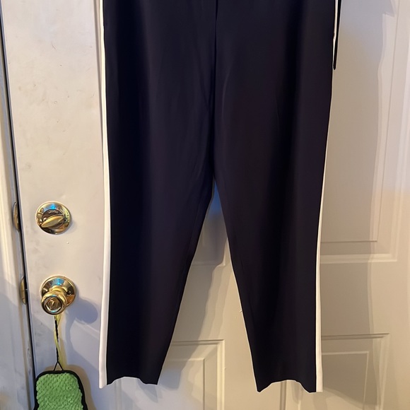 Aritzia Babaton Conan Pant Terado Navy Side Stripe Japanese Crepe Fabric… - Picture 7 of 15